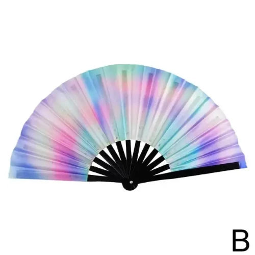 Rave Fan, Bamboo Folding Clack Hand Fan: Party Fan